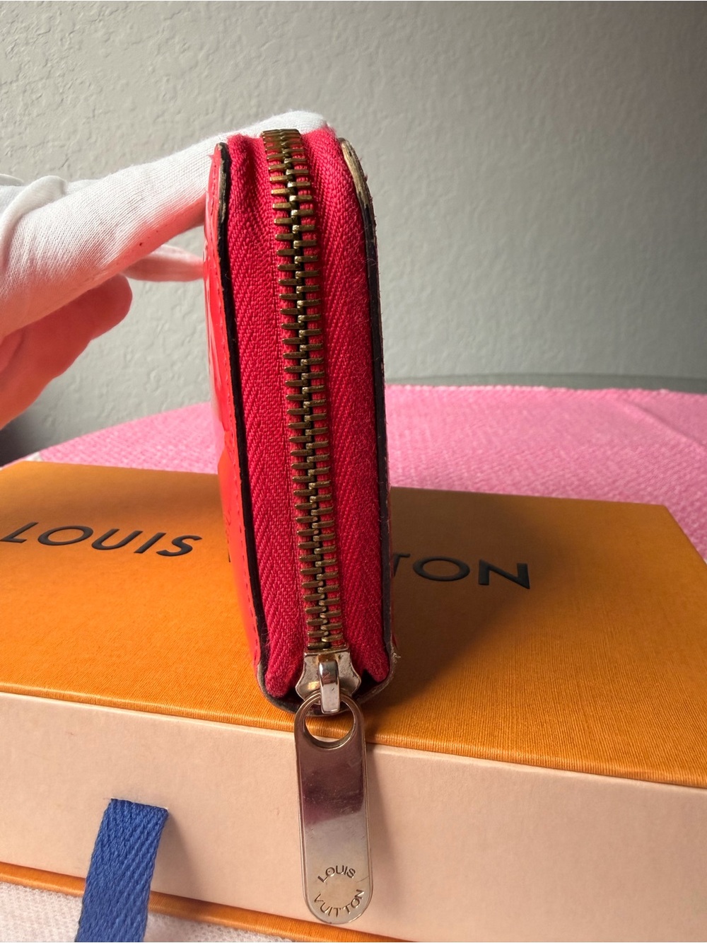Louis Vuitton Zippy Wallet Monogram Vernis Rose Litchi Pink Patent - Picture 7 of 12